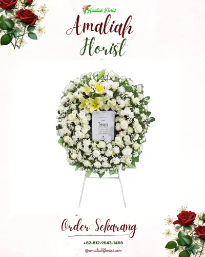 Krans Bunga Duka Cita di Selang